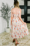 Country Crush Adjustable Strap Dress in Cream and Red - Maple Row Boutique