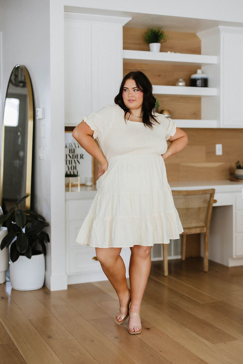 Cute Situation Square Neck Dress - Maple Row Boutique