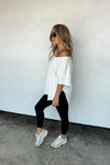 PREORDER: Joey V-Neck Washed Cotton Boyfriend Tee - Maple Row Boutique