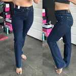 High Waisted Tummy Control Straight Leg Judy Blue Jeans - Maple Row Boutique 