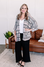 Spring To Mind Aztec Open Front Cardigan - Maple Row Boutique 
