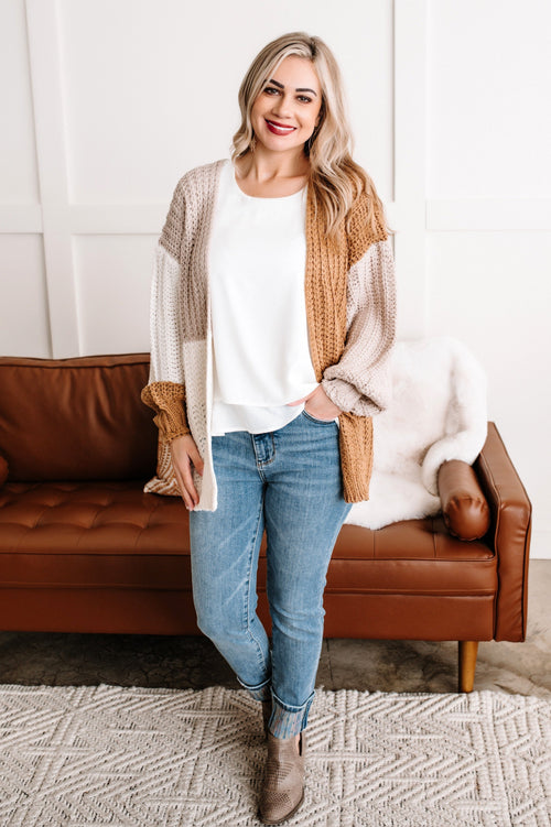 Trickle Down Effect Flowy Sleeveless Blouse In Cream