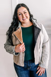 Corduroy Moto Jacket in Grey, Olive, Camel & Black - Maple Row Boutique 