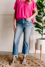 Cropped Summer Flare Jeans By Risen - Maple Row Boutique 