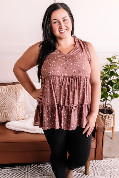 At a Crossroad Babydoll Top In Rose