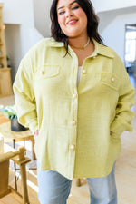 Daydreams Shacket in Yellow - Maple Row Boutique 
