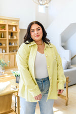 Daydreams Shacket in Yellow - Maple Row Boutique 