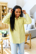 Daydreams Shacket in Yellow - Maple Row Boutique 