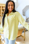 Daydreams Shacket in Yellow - Maple Row Boutique 