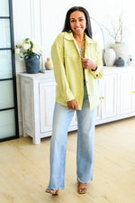 Daydreams Shacket in Yellow - Maple Row Boutique 