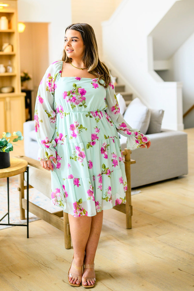 Delightfully Yours Floral Dress - Maple Row Boutique