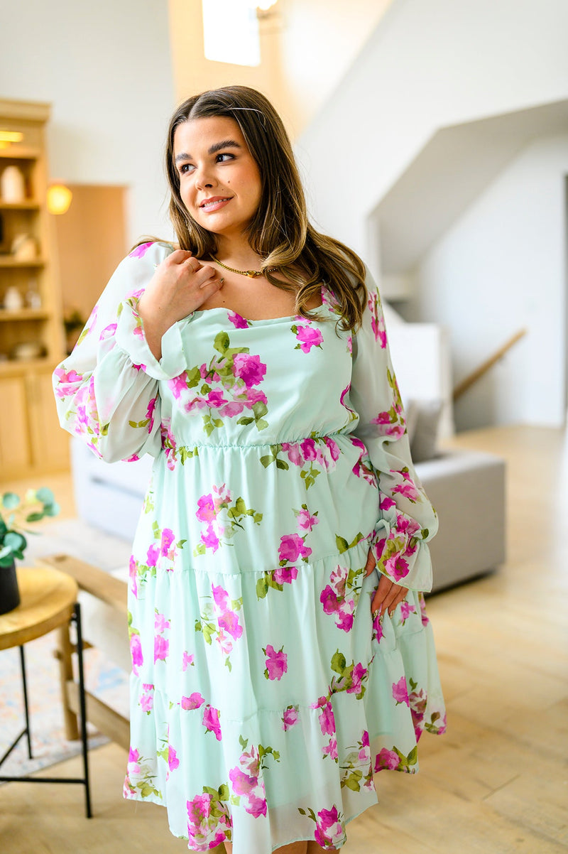 Delightfully Yours Floral Dress - Maple Row Boutique