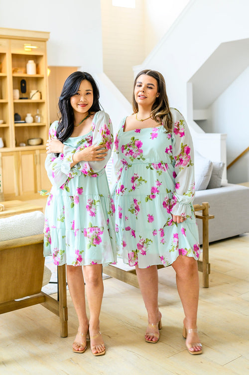 Delightfully Yours Floral Dress - Maple Row Boutique