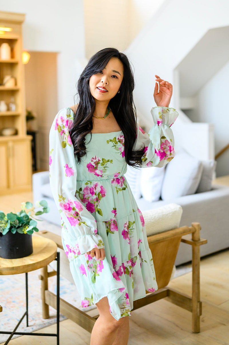 Delightfully Yours Floral Dress - Maple Row Boutique