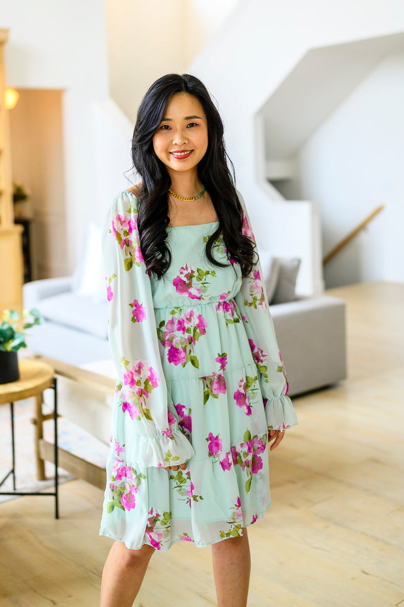 Delightfully Yours Floral Dress - Maple Row Boutique