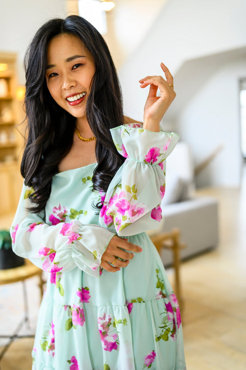 Delightfully Yours Floral Dress - Maple Row Boutique