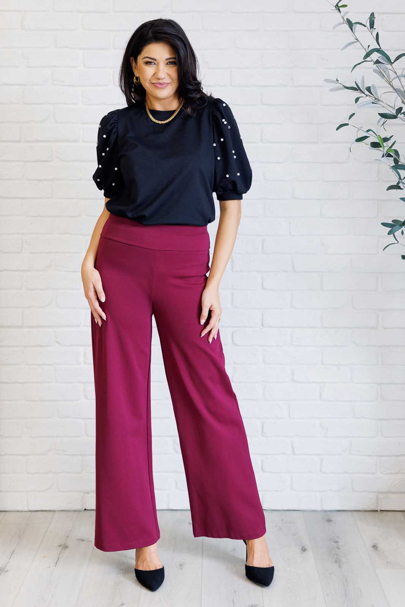 Diamonds and Pearls Puff Sleeve Top in Black - Maple Row Boutique 