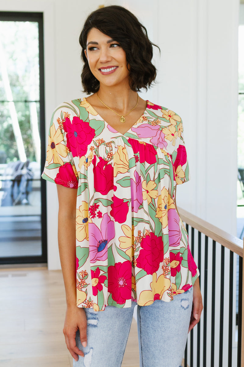 Do It Anyways Floral Top - Maple Row Boutique 