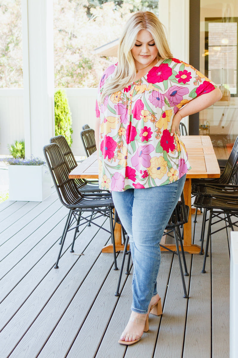 Do It Anyways Floral Top - Maple Row Boutique 