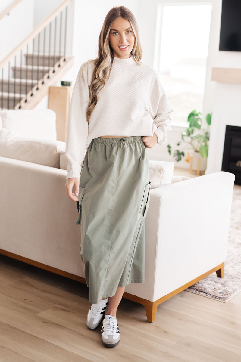 Don't Change Anything Mock Neck Pullover - Maple Row Boutique