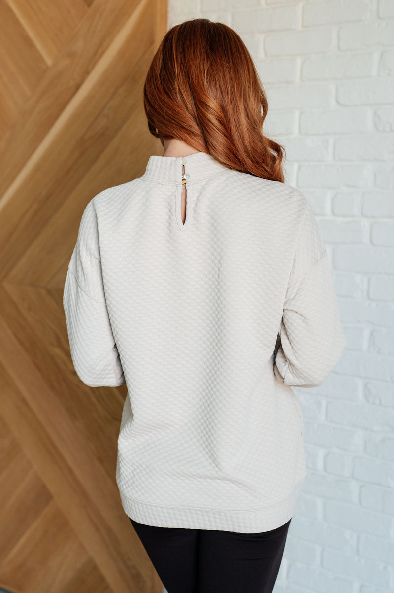 Don't Change Anything Mock Neck Pullover - Maple Row Boutique