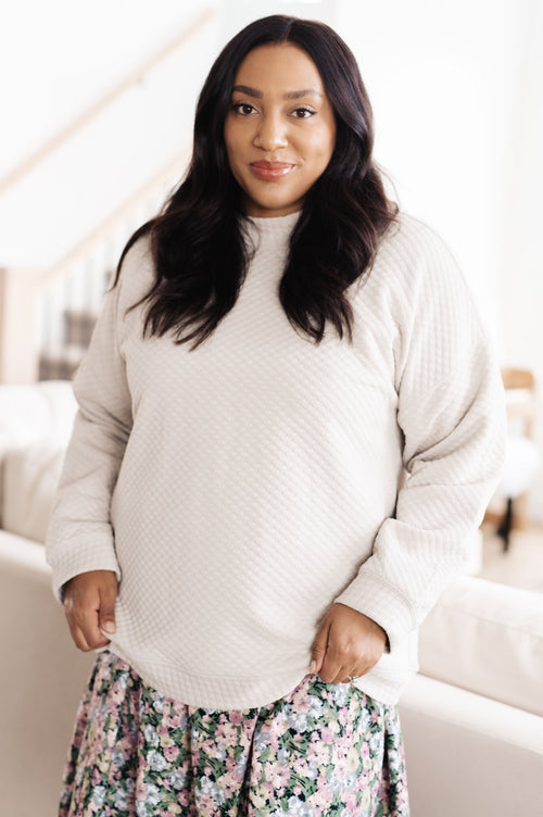 Don't Change Anything Mock Neck Pullover - Maple Row Boutique