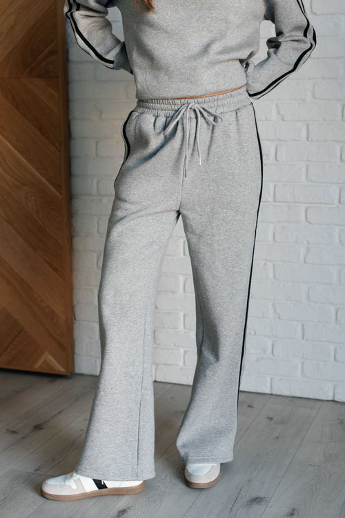 Don't Get Stuck Stripe Detail Sweatpants - Maple Row Boutique 
