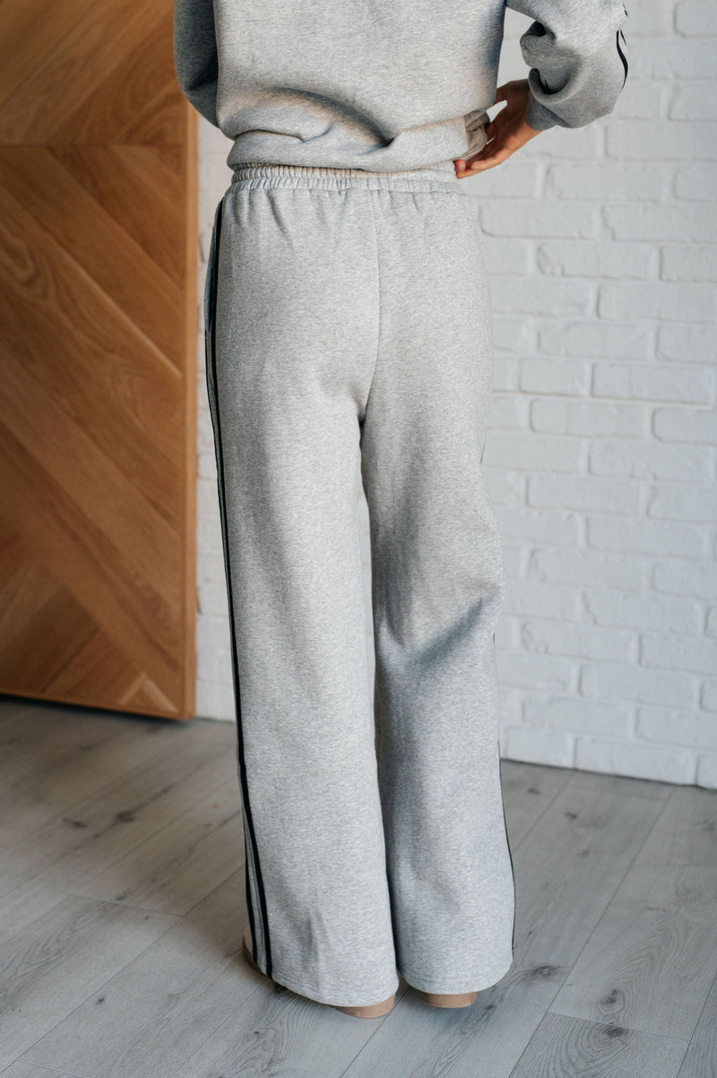 Don't Get Stuck Stripe Detail Sweatpants - Maple Row Boutique 