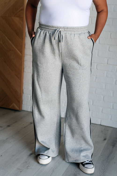 Don't Get Stuck Stripe Detail Sweatpants - Maple Row Boutique 