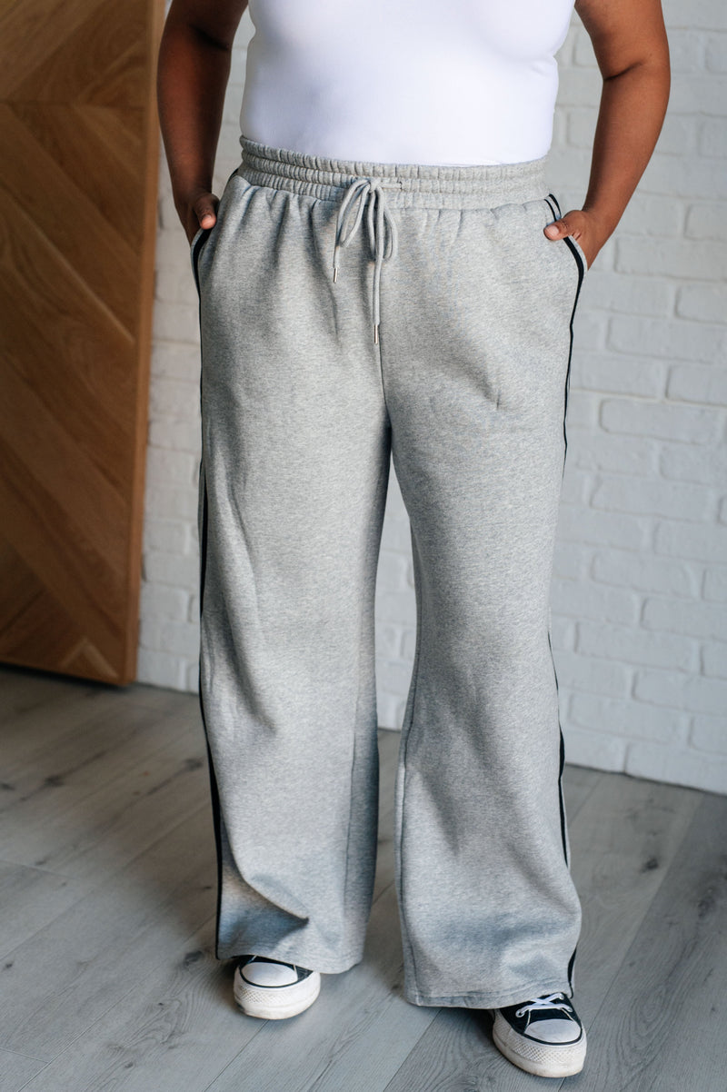 Don't Get Stuck Stripe Detail Sweatpants - Maple Row Boutique 