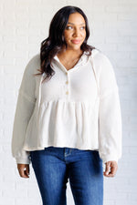 Don't Waffle About Waffle Knit Hoodie - Maple Row Boutique 