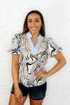 Don't Want to Wait Zebra Print Top - Maple Row Boutique