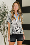 Don't Want to Wait Zebra Print Top - Maple Row Boutique