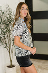 Don't Want to Wait Zebra Print Top - Maple Row Boutique