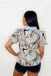 Don't Want to Wait Zebra Print Top - Maple Row Boutique