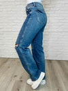 Dylan High Rise Rigid Magic Criss-Cross Waistband Straight Jeans - Maple Row Boutique