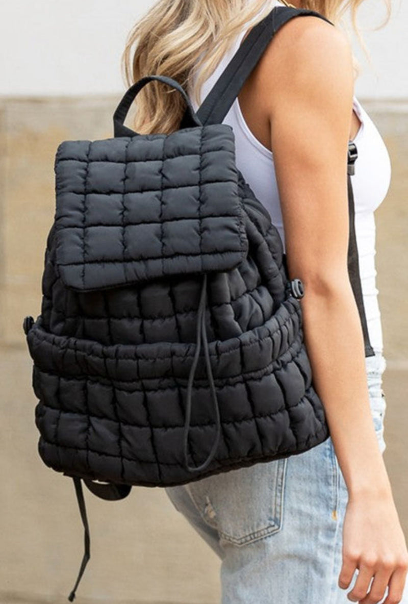 Quilted Puffer Backpack - Maple Row Boutique