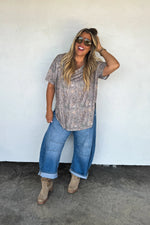 PREORDER: Joey V-Neck Washed Cotton Boyfriend Tee - Maple Row Boutique
