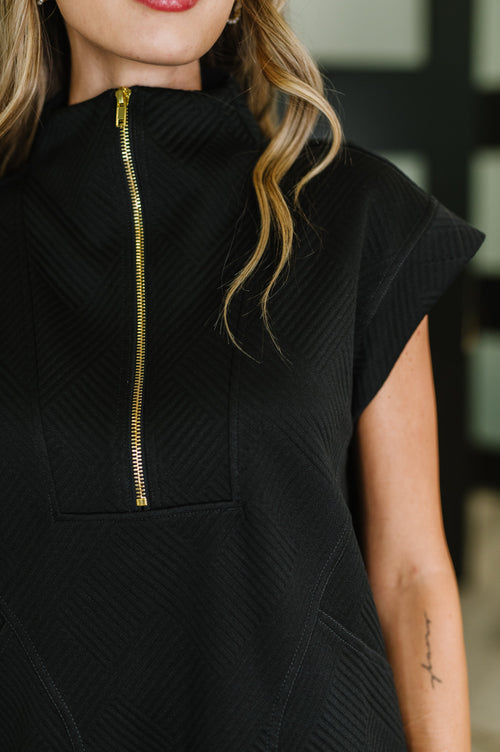 Easy Hustle High Neck Dress in Black - Maple Row Boutique