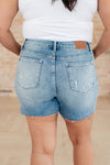 Elle High Rise Rhinestone Cutoff Shorts - Maple Row Boutique 