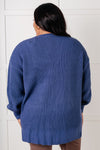 Everything Layer Waffle Knit Open Front Cardigan in Marlin - Maple Row Boutique