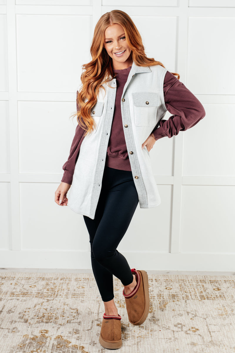 Exciting Expectations Sleeveless Shacket - Maple Row Boutique