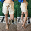 Creamy Linen Paper Bag Shorts - Maple Row Boutique