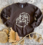 Santa Puff Ink Neutrals Sweatshirt