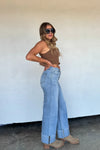 PREORDER: The Leni Wide Cuff Jean - Maple Row Boutique