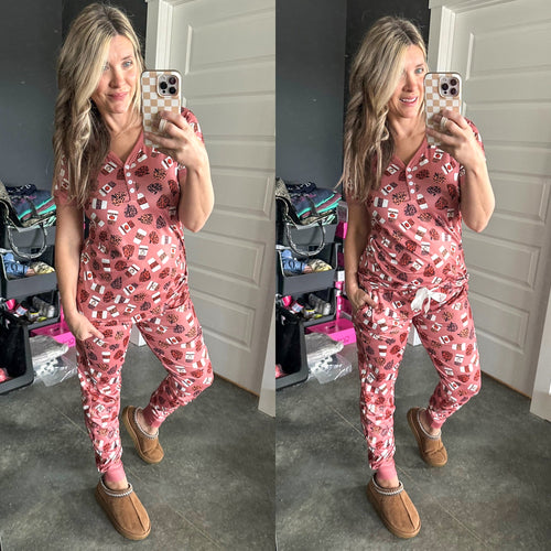 Pumpkin Spice Pajama Set - Maple Row Boutique 