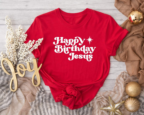 Happy Birthday Jesus Tee - Maple Row Boutique 