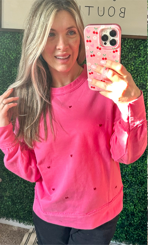 Eat Your Heart Out CrewneckPullover - Maple Row Boutique