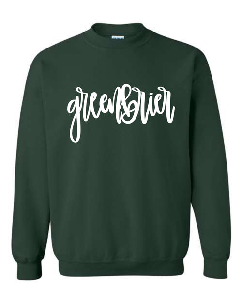 Greenbrier Puff Glitter Sweatshirt Preorder - Maple Row Boutique 