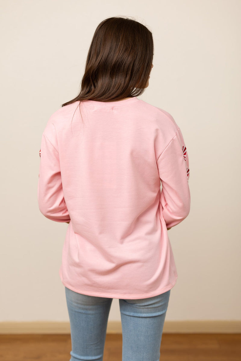 Feelin Festive Pink Sweater - Maple Row Boutique